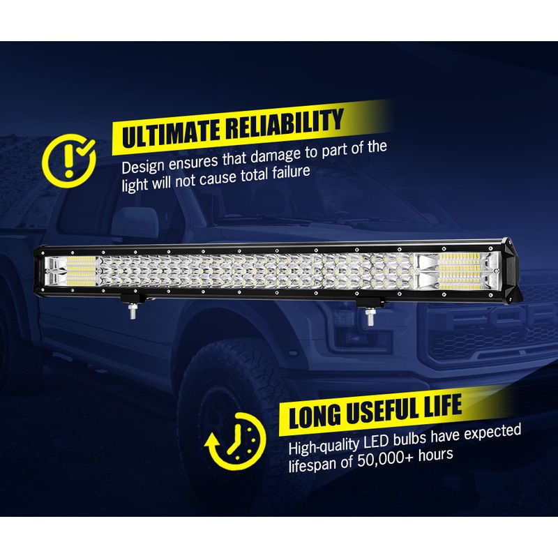 28Inch Philips LED Light Bar Flood Spot Combo Driving w ...