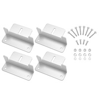 MOBI 4PCS Solar Panel Z Brackets Aluminum Mounting Set For Flat Curved Roof