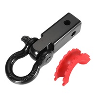 Bunker Indust Recovery Hitch Receiver Rated 5 Tonne + Bow Shackle Tow Bar Off Road 4x4 4WD