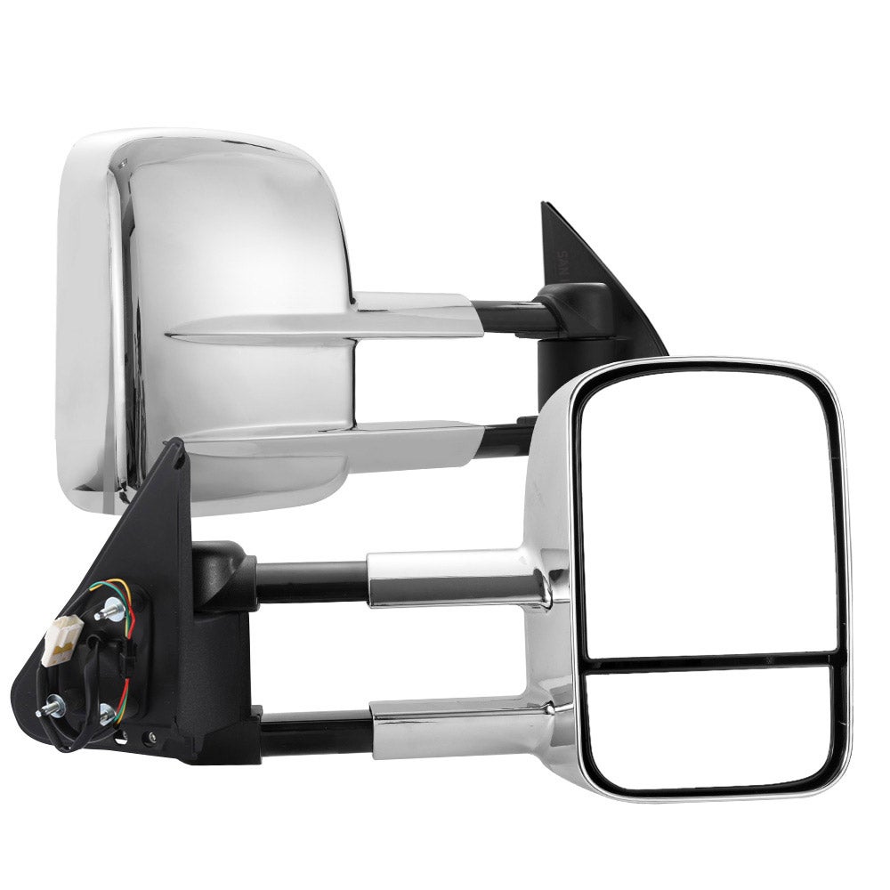 SAN HIMA Pair Towing Mirrors Extendable Nissan Patrol GU Y61 Cab Chassis 1997-2016