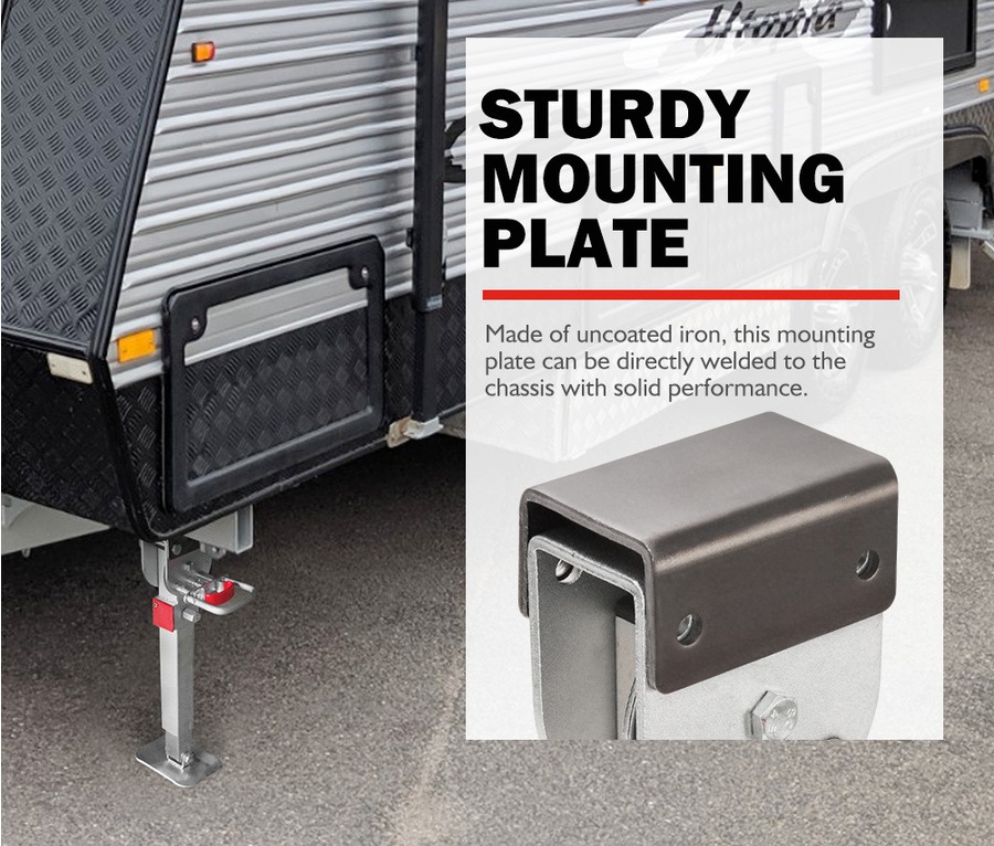 2x400mm Drop Down Corner Legs W/Handle Steel Base 1200LBS Caravan Stabilizer Leg Buy Caravan