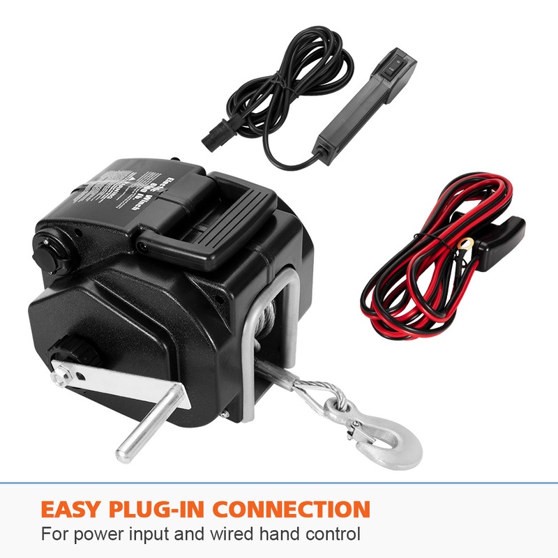 FIERYRED Portable 12V Electric Boat Winch 65000LBS Buy Winches