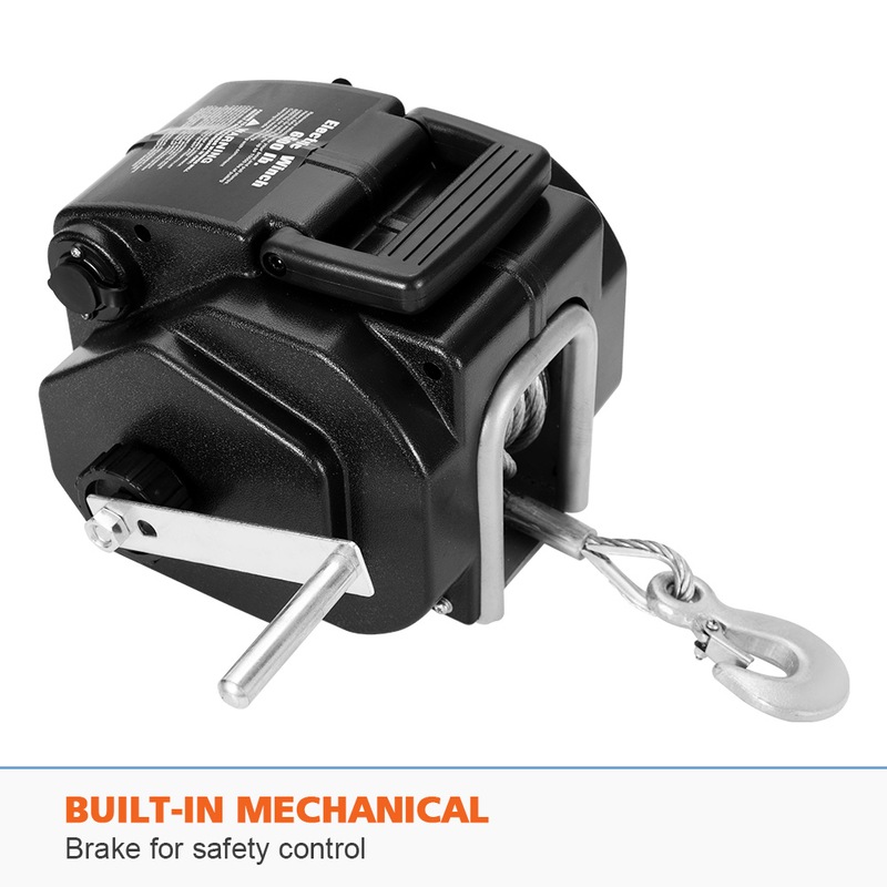 FIERYRED Portable 12V Electric Boat Winch 65000LBS Buy Winches 9356307002744