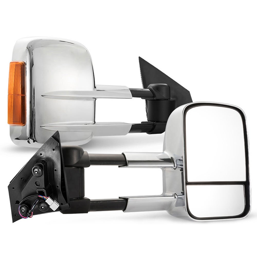 SAN HIMA Pair Extendable Towing Mirrors for Mazda BT-50 2012 to Mid-Year 2020 W/ Indicators