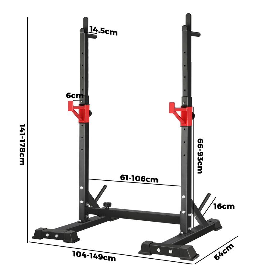 Buy Finex Squat Rack Adjustable Barbell Rack Weight Bench Press Barbell ...