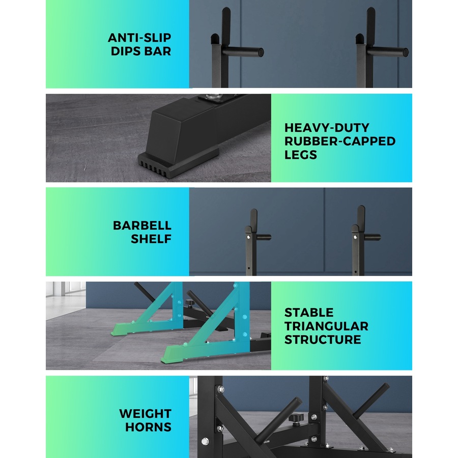 Buy Finex Squat Rack Adjustable Barbell Rack Weight Bench Press Barbell ...