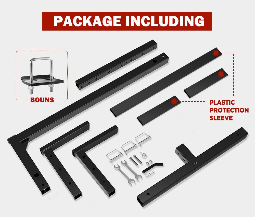 tow bar mounted ladder rack