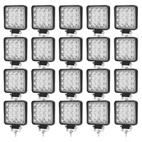 LIGHTFOX 20pcs LED Work Driving Light Flood Square Fog Lamp Reverse Offroad 4WD