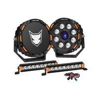 LIGHTFOX 9" Osram Laser LED Driving Lights + 8inch LED Light Pods + Wiring Kit