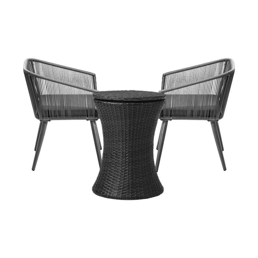 Buy Livsip 3PCS Outdoor Furniture Lounge Setting Ice Bucket Black ...