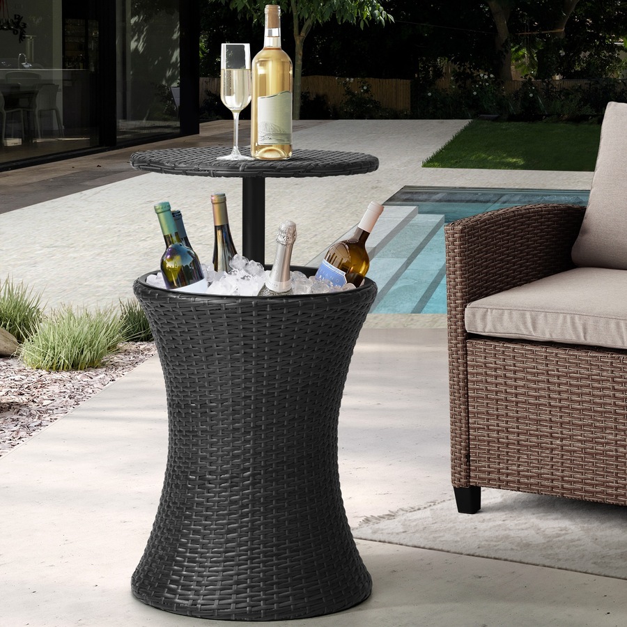 Buy Livsip Rattan Cooler Ice Bucket Table Bar Outdoor Patio Pool ...