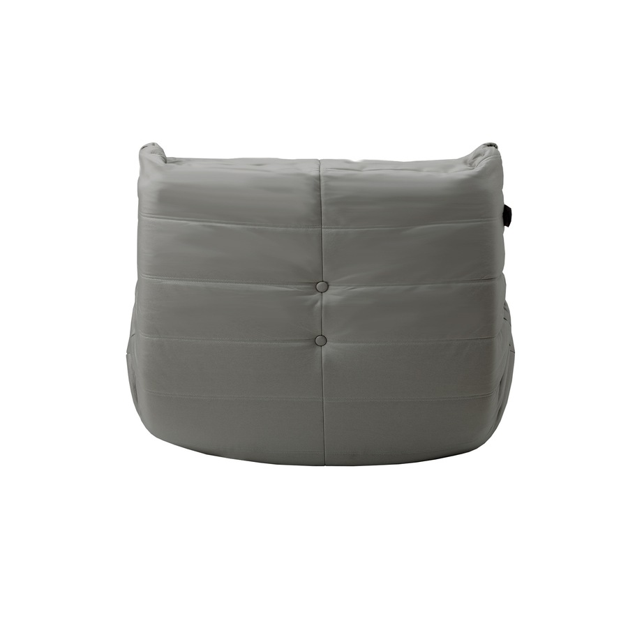 Oikiture 2X Floor Sofa Lounge Caterpillar Couch Single Accent Chair Pouffe Grey