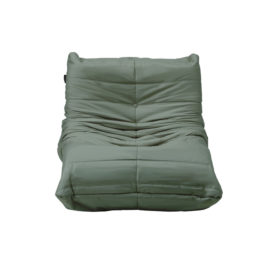 Oikiture 2X Floor Sofa Lounge Caterpillar Lazy Couch Single Chair Pouffe Green