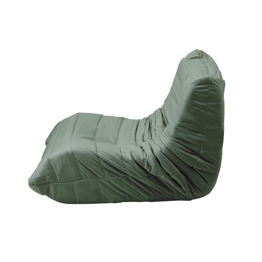 Oikiture 2X Floor Sofa Lounge Caterpillar Lazy Couch Single Chair Pouffe Green