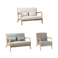 Oikiture Armchair Lounge Chair 1/2 Seater Accent Couch Sofa Fabric Seat Chairs