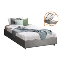 Oikiture Bed Frame King Single Size Gas Lift Base with Storage Mattress Platform