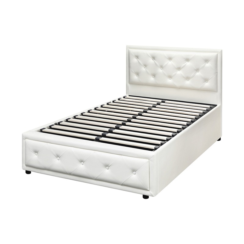 Buy Oikiture Bed Frame King Single Size Gas Lift Base With Storage ...