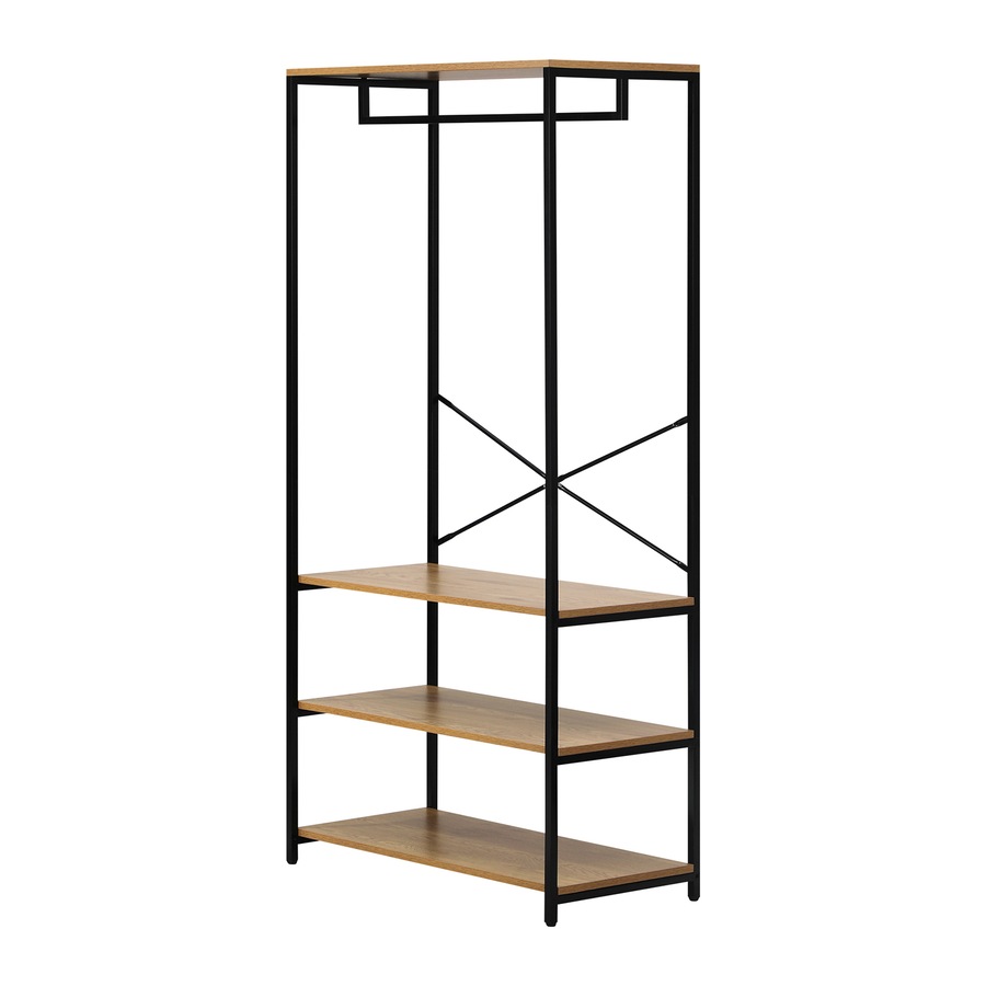 Buy Oikiture Clothes Rack Open Wardrobe Garment Coat Hanging Rail Metal ...