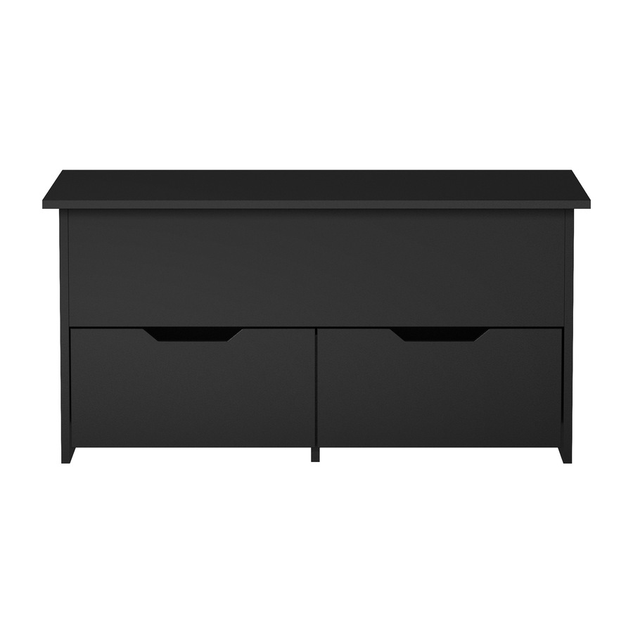 Oikiture Coffee Table Lift Up Top Hidden Storage Laptop Desk 2 Drawers Black