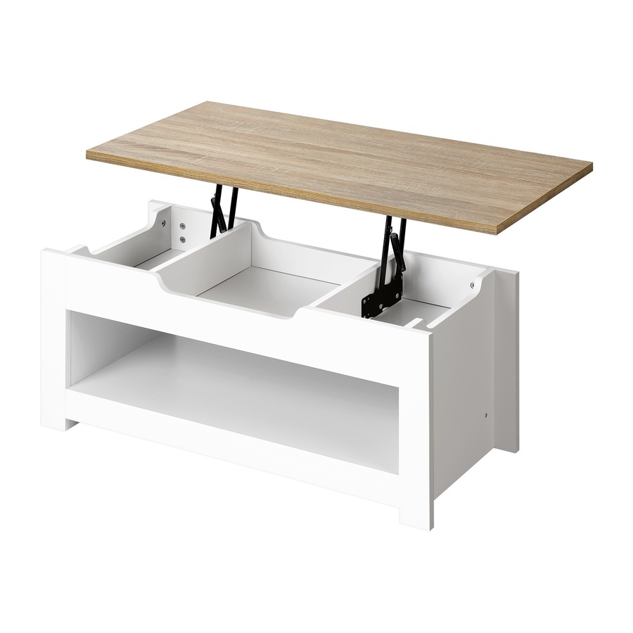 Oikiture Coffee Table Lift Up Top Modern Tables Hidden Storage Shelf Display