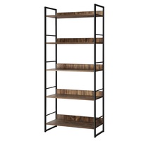 Oikiture Display Shelves Bookshelf Bookcase Shelf Storage Industrial Furniture