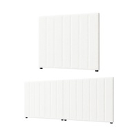 Oikiture Headboard Queen Double King Single Bedhead Boucle Fabric White
