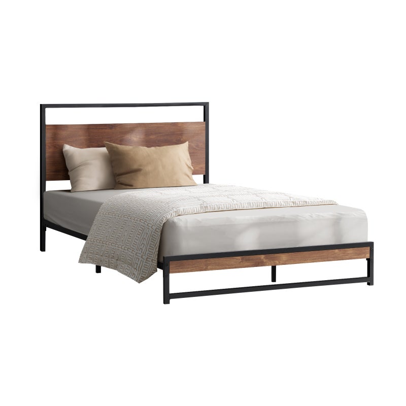 Buy Oikiture Metal Bed Frame King Single Size Beds Base Platform Wood Mydeal 