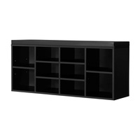 Oikiture Shoe Cabinet Bench Shoe Storage Rack PU Padded Seat Organiser Cupboard