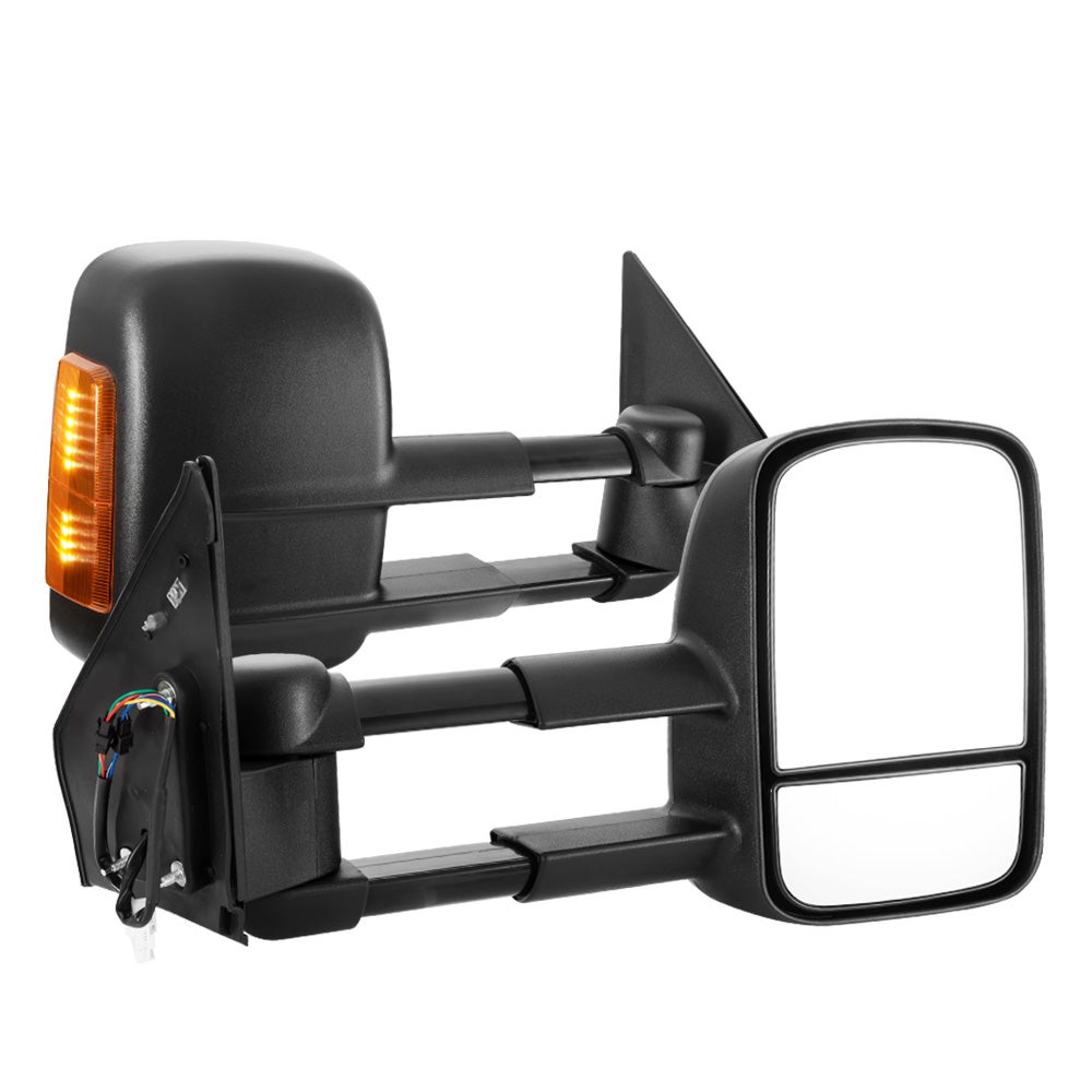 SAN HIMA Pair Extendable Towing Mirrors for Toyota Landcruiser 200 Series 2007-20221 with Indicator