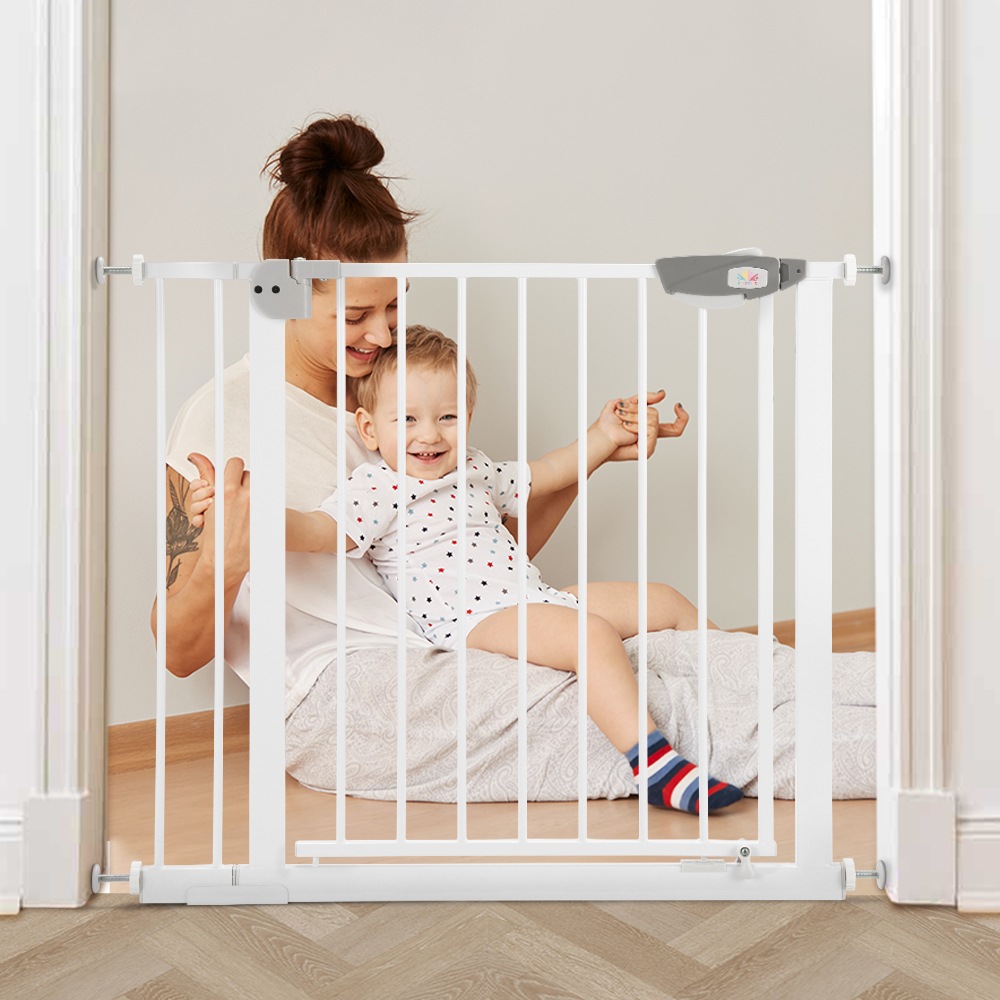 Playpals Adjustable Metal Baby Gate with Pressure Mount Fastening Medium Australia