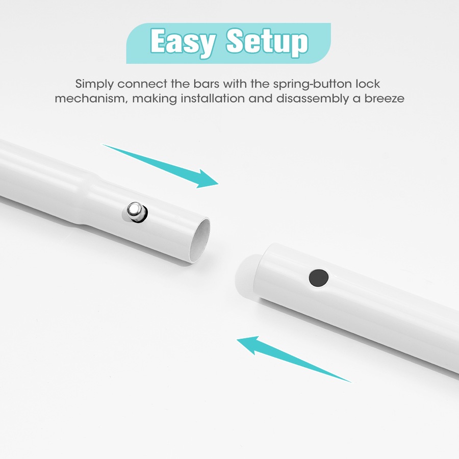 Playpals Baby Bed Rail 150CM Adjustable Folding Kids Safety Guard with Child Lock