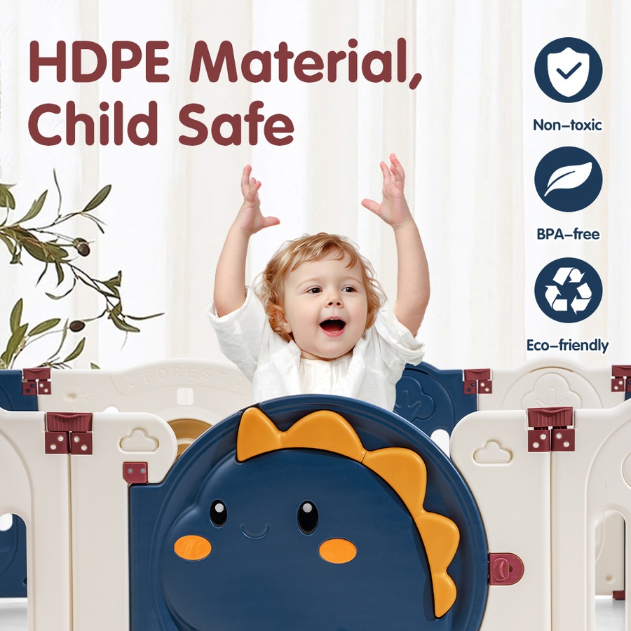 Playpals 18 panels Baby Playpen Kids Large Safety Gate Toddler Fence Child Play