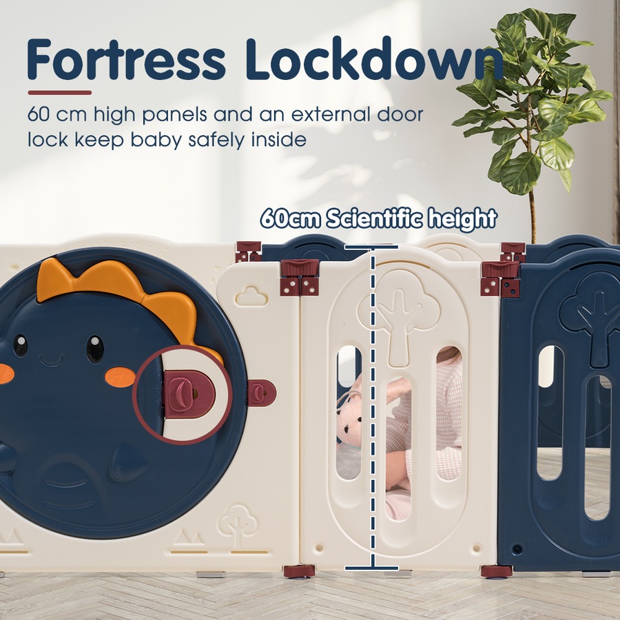 Playpals 18 panels Baby Playpen Kids Large Safety Gate Toddler Fence Child Play