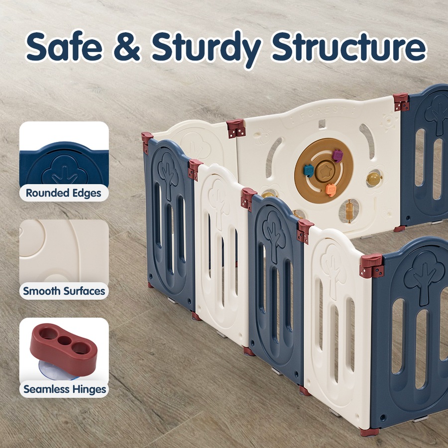 Playpals 18 panels Baby Playpen Kids Large Safety Gate Toddler Fence Child Play