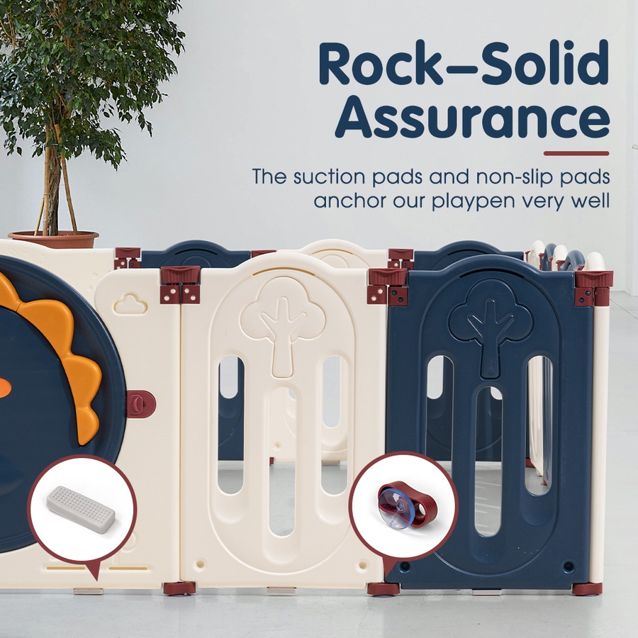 Playpals 18 panels Baby Playpen Kids Large Safety Gate Toddler Fence Child Play