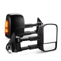 SAN HIMA Pair Extendable Towing Mirrors for Holden Colorado 2008-2011 Black