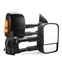 SAN HIMA Pair Extendable Towing Mirrors for Nissan Navara D40 2005-2015 Indicator