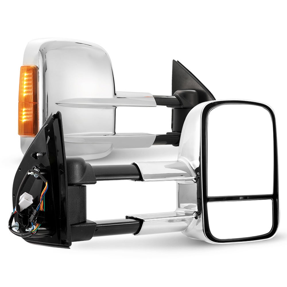 SAN HIMA Chrome Towing Mirrors Extendable for Holden Colorado RG MY2013-MY2020