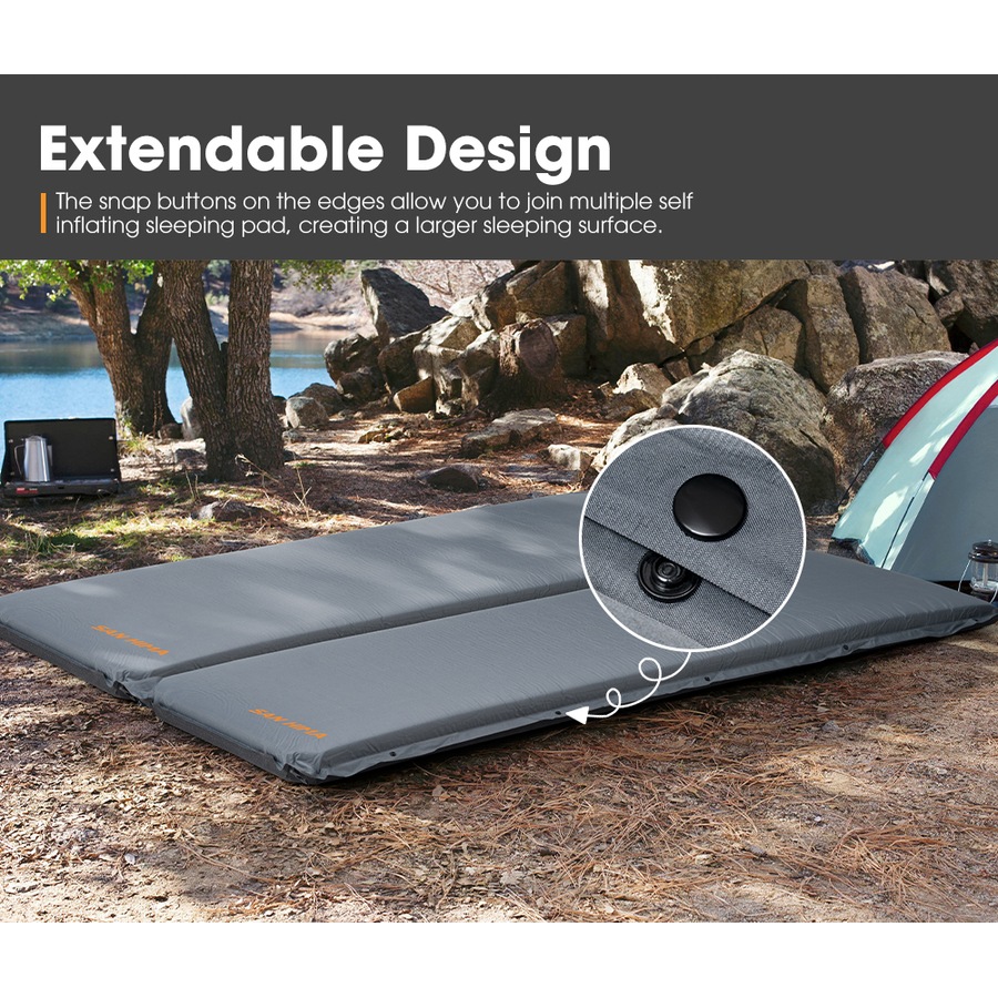 San Hima Self Inflating Mattress 10cm Sleeping Mat Camping Hiking Air Bed Single