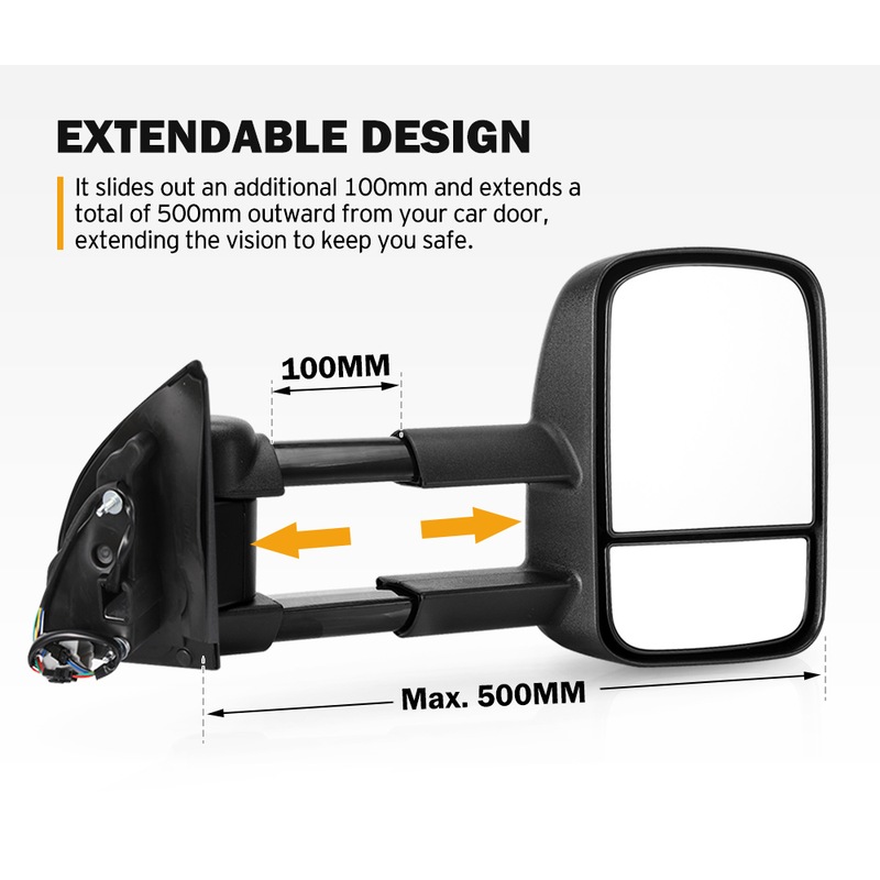 Buy SAN HIMA Towing Mirrors for Ford Ranger MK PX PX2 PX3 XL XLT XLS Wildtrak 2012MY2021 MyDeal