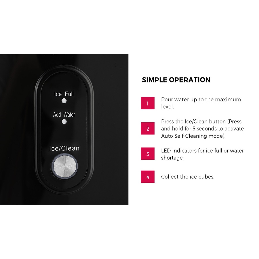 Vevare Nugget Ice Maker Portable Machine 15kg Ice Cube Tray Bar Countertop Black