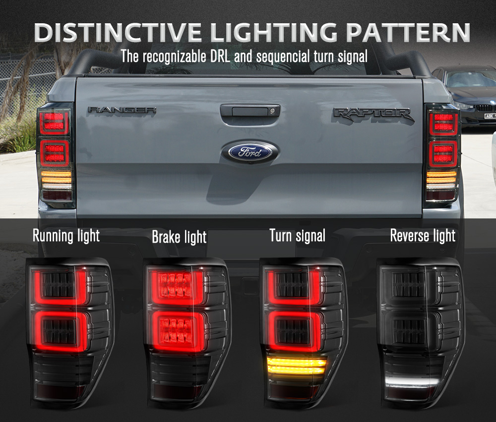 Buy VLAND VLAND LED Headlights + LED Tail Lights for Ford Ranger 2015 ...