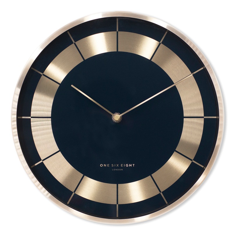 Buy ARLO 30cm Navy Blue Silent Wall Clock MyDeal