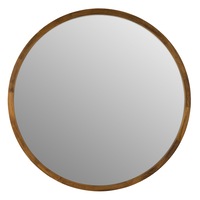 TINA 95cm Dark Solid Wood Mirror