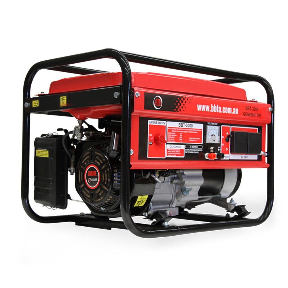BBT 3000W Petrol 4 Stroke 6.5hp Portable Generator