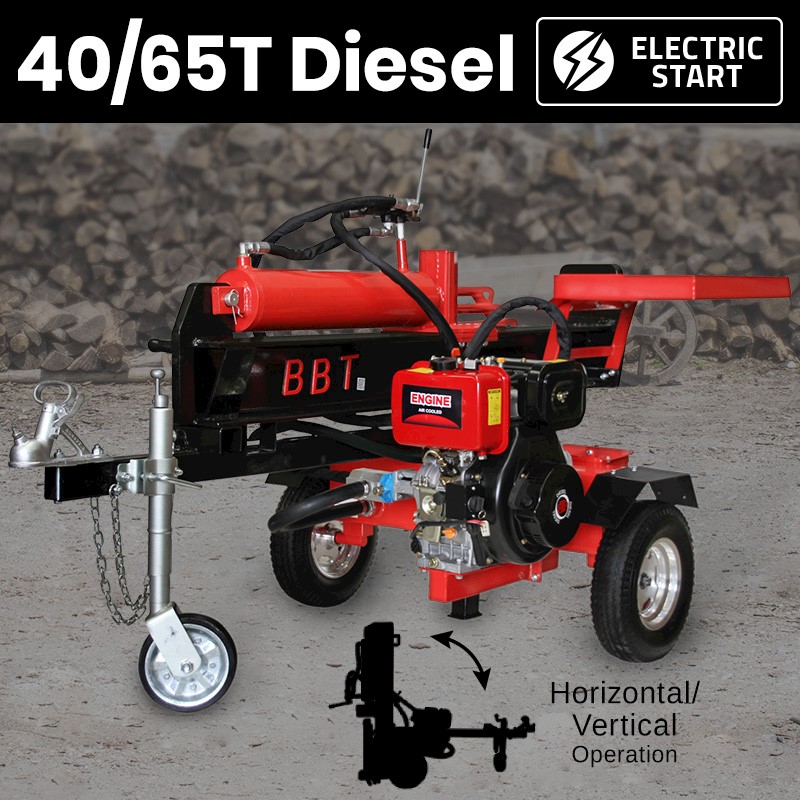 BBT 40/65T Electric Start Diesel Wood Log Splitter Buy Log Splitters
