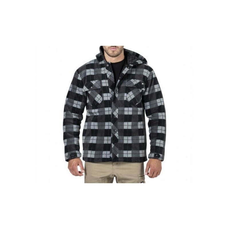 Buy CAT Active Work Jacket Grey Black Plaid MyDeal