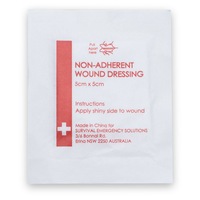 Non-adherent wound dressing, sterile