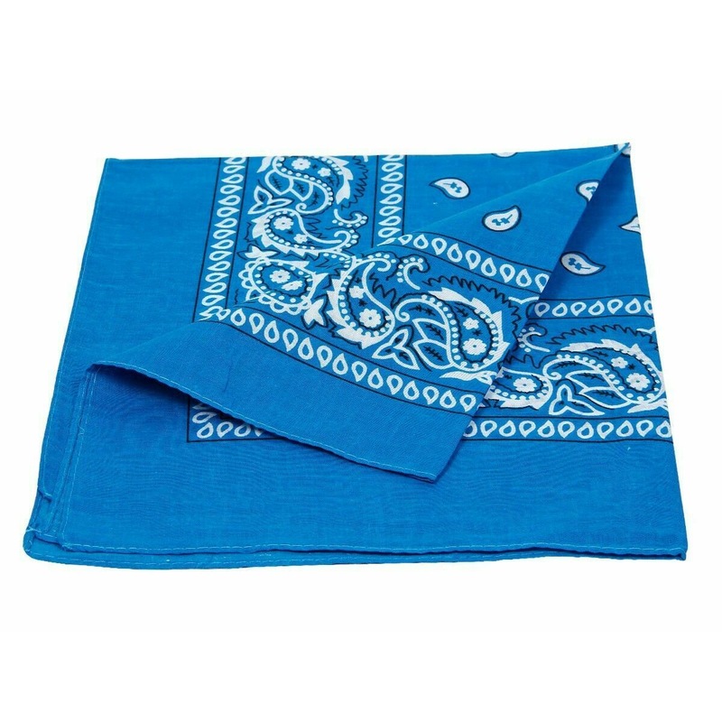 Buy 10 X Deep Blue Paisley Bandanas Head Wrap 100 Cotton Neck Scarf