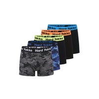 10 X Hard Yakka Mens Cotton Trunk Trunks Black/Camoflage Y26578